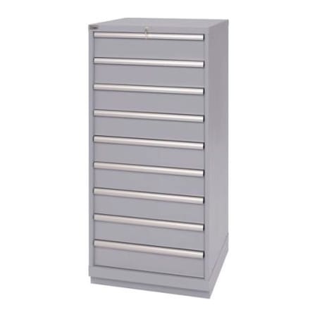 Lista International Lista 9 Drawer Standard Width Cabinet - Light Gray, Individual Lock XSSC1350-0903LGRG